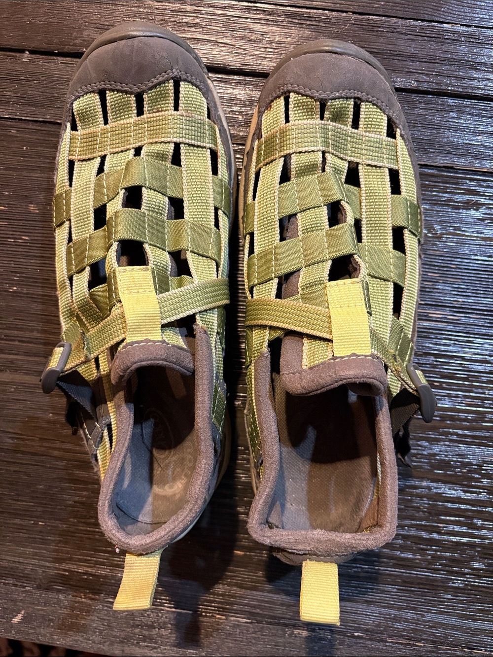 Chaco Olive Green Woven Outdoor Sandals